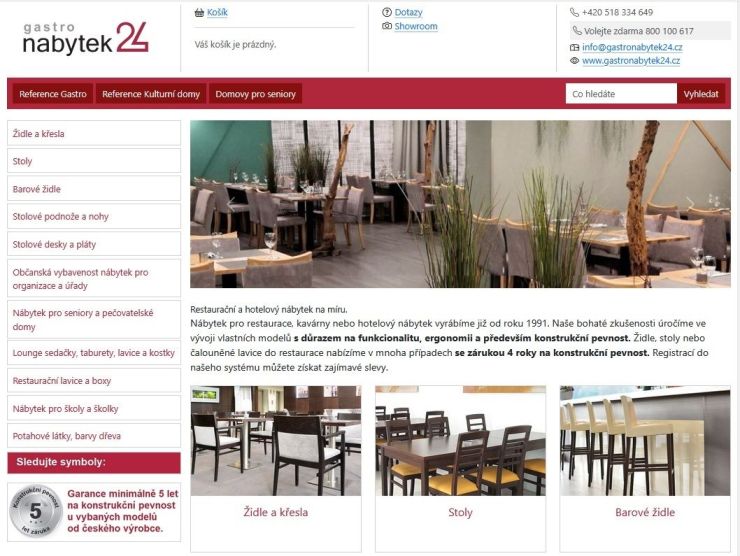 Shop Gastronabytek24.cz Shop Gatro nabytek 24
